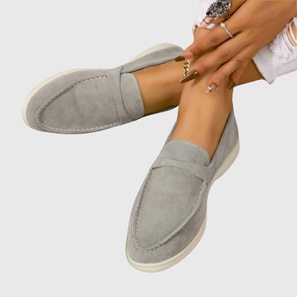 Camel orthopedic loafers by THE WHITMORE FAMILY featuring comfortable slip-on shoes with supportive soles and stylish design.