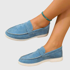 Camel Molly orthopedic loafers by THE WHITMORE FAMILY, stylish and comfortable shoes with supportive design for everyday wear.