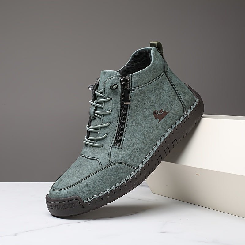 Dark green Mathilde ergonomic support sneakers by THE WHITMORE FAMILY, showcasing comfortable, stylish shoes with supportive design.