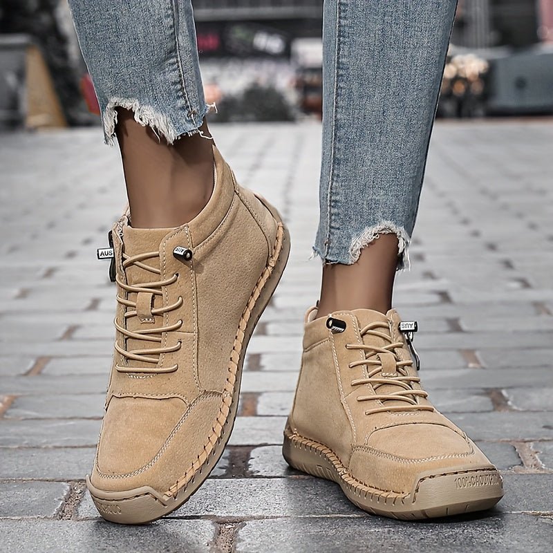 Dark green Mathilde™ ergonomic support sneakers by THE WHITMORE FAMILY, showcasing cushioned soles and stylish design.