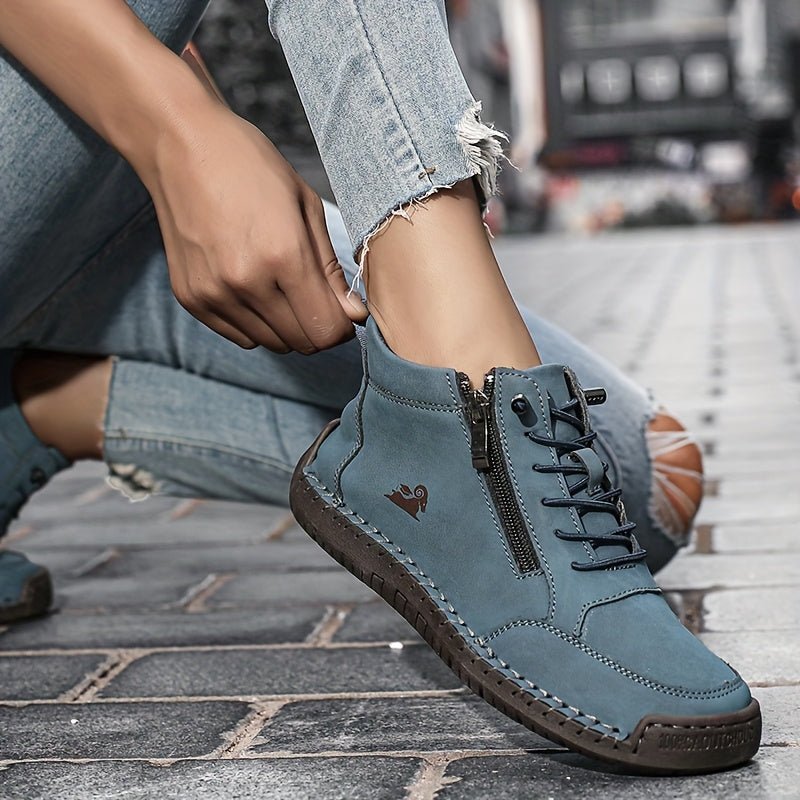 Dark green Mathilde ergonomic support sneakers by THE WHITMORE FAMILY, showing the comfortable, supportive shoe design and laces.