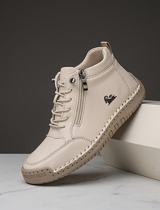Dark green Mathilde™ ergonomic support sneakers by THE WHITMORE FAMILY, featuring cushioned soles and breathable design.