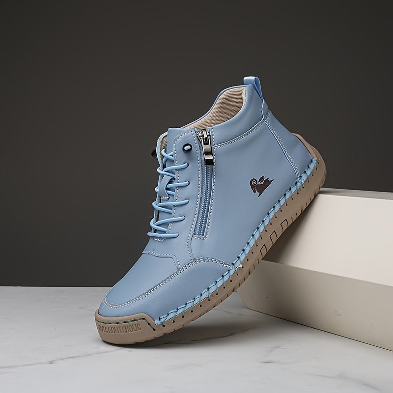 Dark green Mathilde ergonomic support sneakers by THE WHITMORE FAMILY, showcasing their comfortable, supportive shoe design.