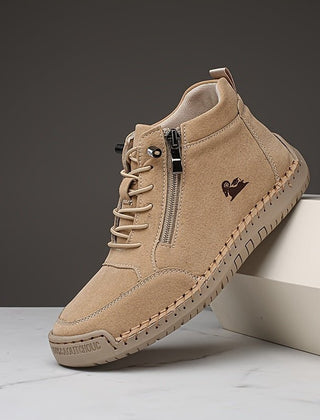 Dark green Mathilde™ ergonomic support sneakers by THE WHITMORE FAMILY, featuring a comfortable shoe design with supportive soles.