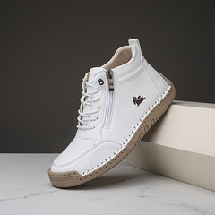 Dark green Mathilde™ ergonomic support sneakers by THE WHITMORE FAMILY, featuring cushioned insoles and supportive design.
