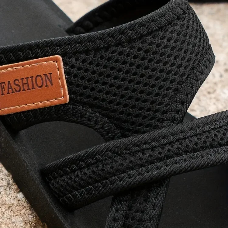 Black Natalie™ orthopedic sandals by THE WHITMORE FAMILY, stylish shoes with supportive soles and open-toe design.
