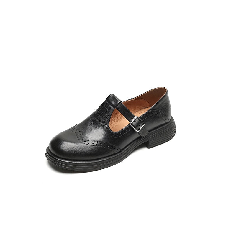 Brown Matea Mary Janes by THE WHITMORE FAMILY featuring elegant design and comfortable leather shoes for women.