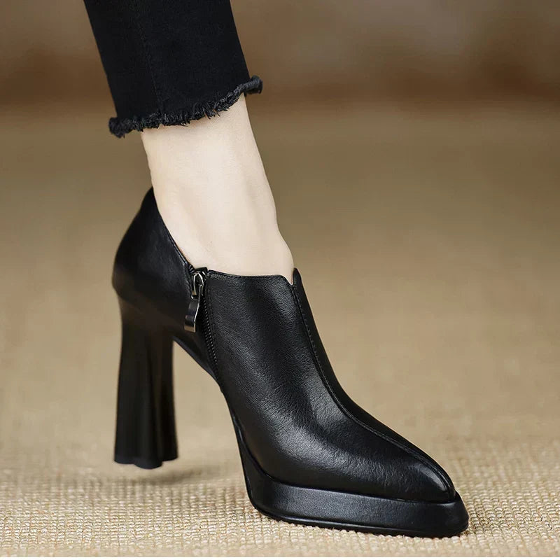 Brown Carina™ stylish pumps from THE WHITMORE FAMILY, elegant shoes and sandals with a sleek design.