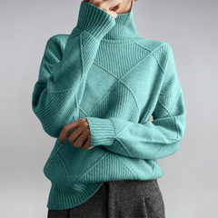 Lauren™ Luxe Turtleneck Sweater by THE WHITMORE FAMILY, cozy knit sweater in a rich, elegant design with a turtleneck collar.