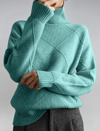 Lauren™ Luxe Turtleneck Sweater by THE WHITMORE FAMILY, cozy knit sweater in a rich, elegant design with a turtleneck collar.