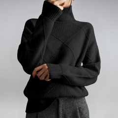 Lauren™ Luxe Turtleneck Sweater by THE WHITMORE FAMILY, featuring a cozy knit design in a stylish turtleneck style.
