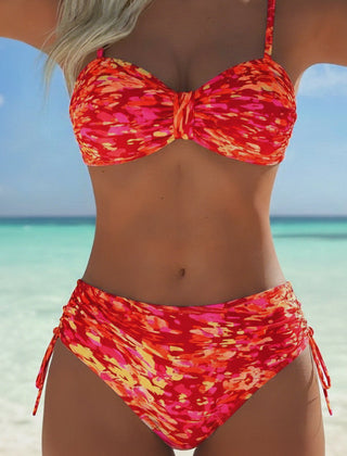 Elina™ abstract print thin straps bikini swimsuit by THE WHITMORE FAMILY, multicolor with stylish design and sleek fit.