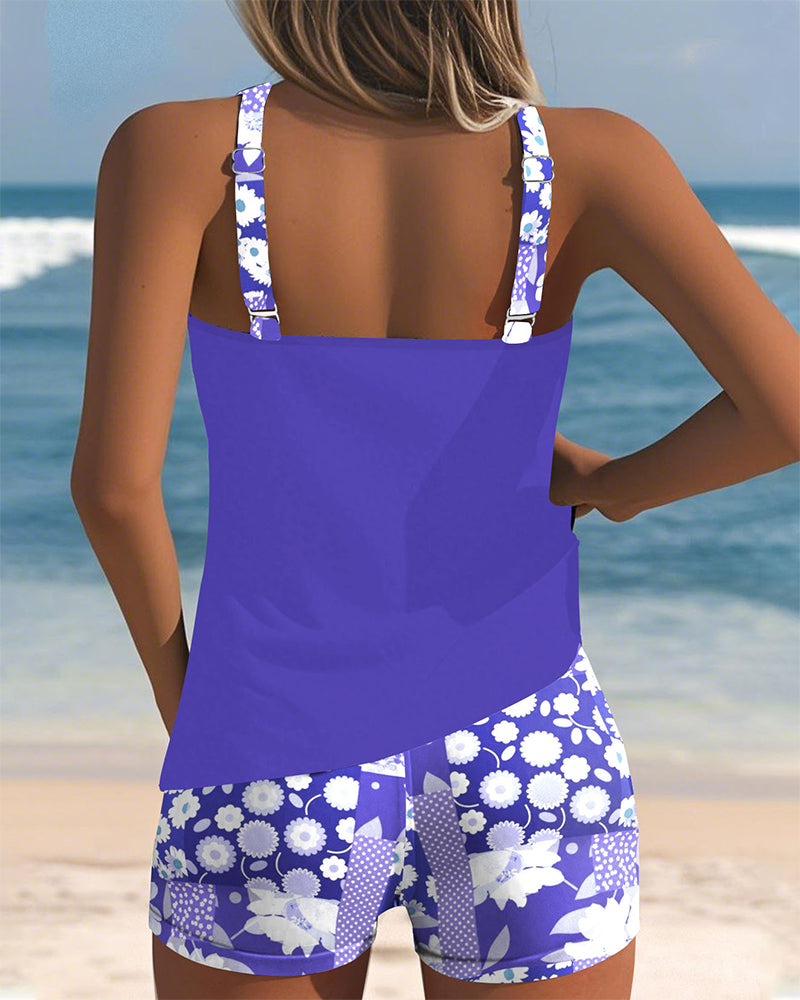 Purple Nina™ fashionable swimwear set by THE WHITMORE FAMILY, stylish swimsuits for women with a vibrant design.