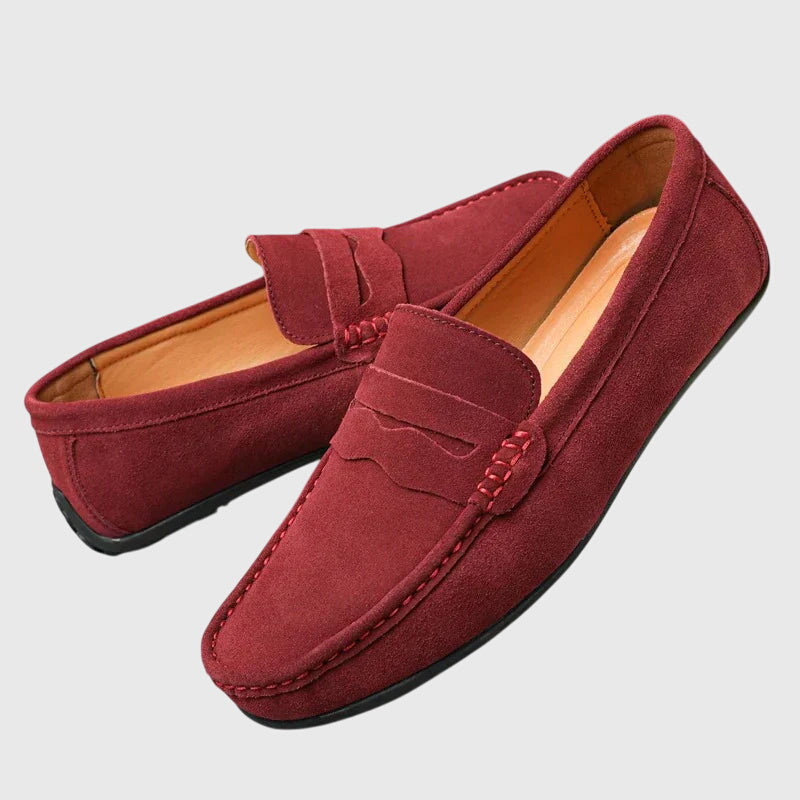 Tan Rosaly orthopedic loafers by THE WHITMORE FAMILY featuring comfortable slip-on design and supportive orthopedic sole.