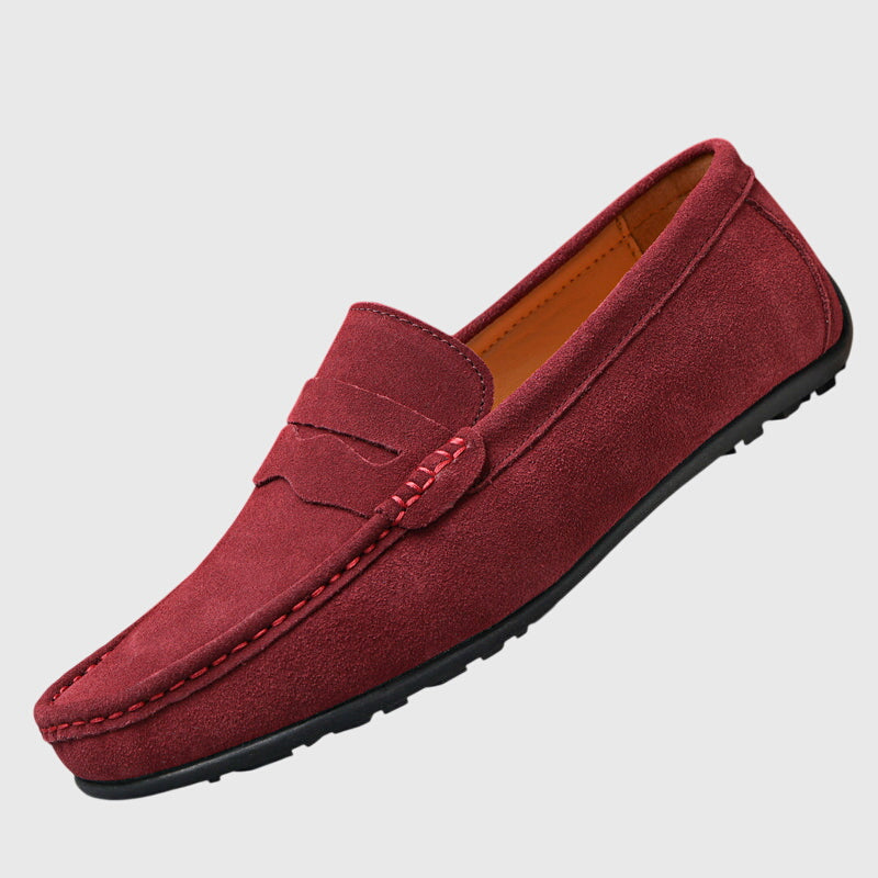 Tan Rosaly orthopedic loafers by THE WHITMORE FAMILY featuring a classic slip-on design and comfortable fit.