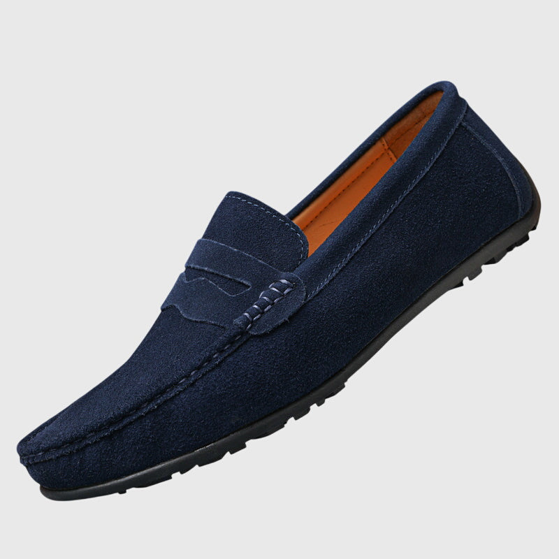 Tan Rosaly orthopedic loafers by THE WHITMORE FAMILY, featuring comfortable design and supportive sole for everyday wear.