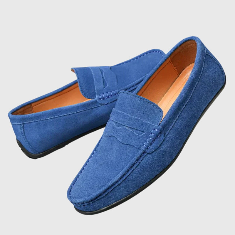 Tan Rosaly orthopedic loafers by THE WHITMORE FAMILY, featuring a comfortable slip-on design and supportive sole.