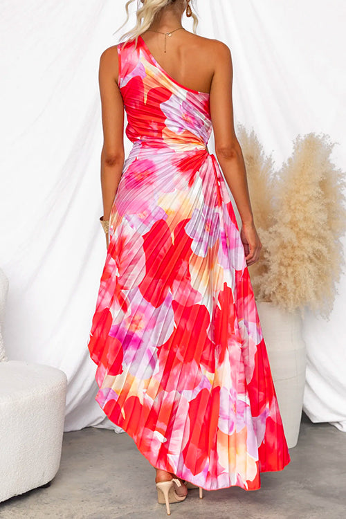 Yanira pleated one-shoulder wedding guest dress by THE WHITMORE FAMILY, featuring elegant design and flattering fit.