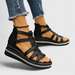 Kendall™ orthopedic Strass sandals by THE WHITMORE FAMILY in white with decorative straps, designed for comfort and style.