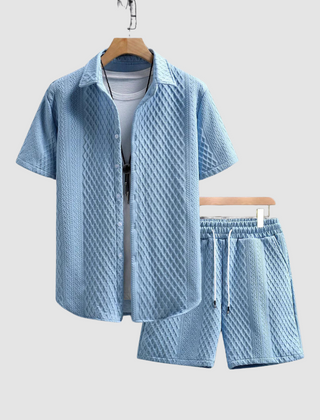 White Ramsey™ Casual Cruise Set by THE WHITMORE FAMILY, featuring comfortable loungewear with a relaxed fit and stylish design.
