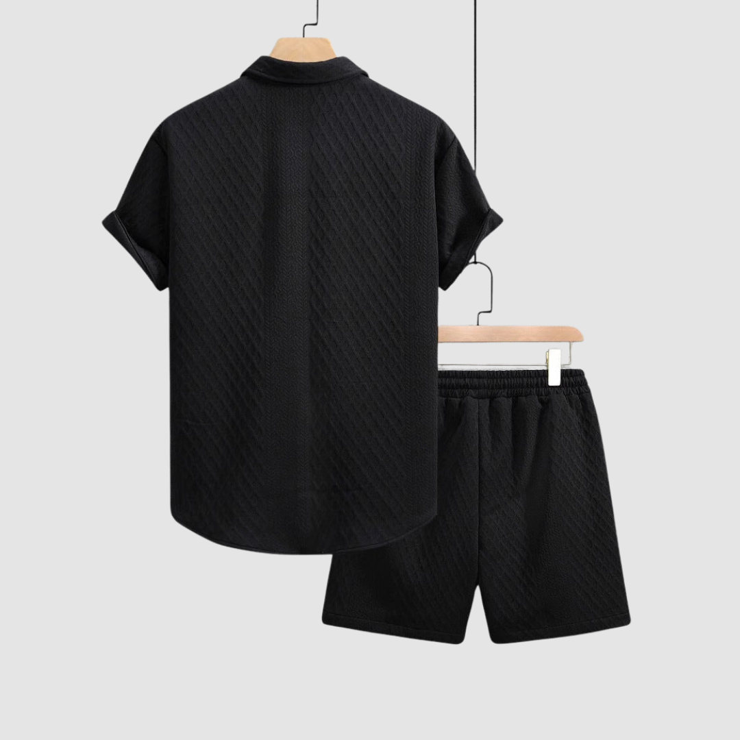 White Ramsey™ Casual Cruise Set by THE WHITMORE FAMILY, featuring a stylish, comfortable clothing ensemble for casual outings.
