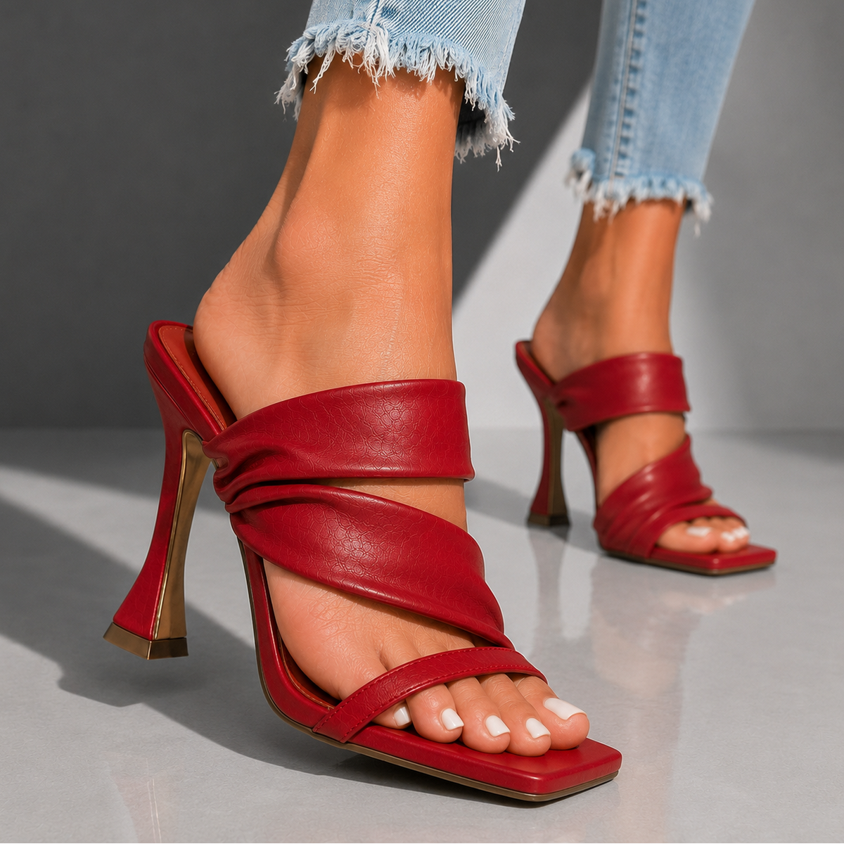 Serena Vale strap heels by The Whitmore Family featuring elegant design and ankle straps, perfect for stylish occasions.
