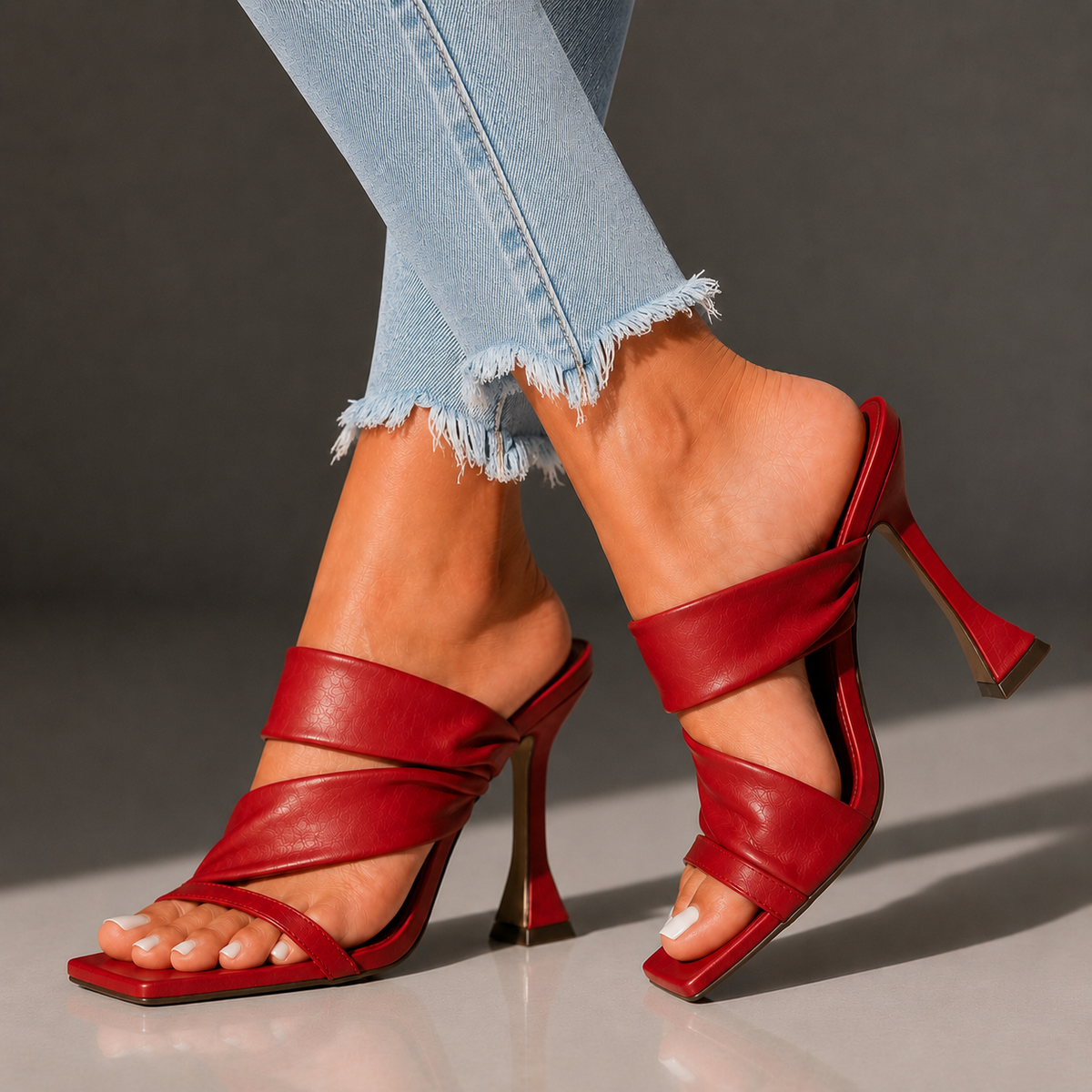 Serena Vale strap heels by The Whitmore Family featuring ankle straps and a block heel, in a stylish and elegant design.