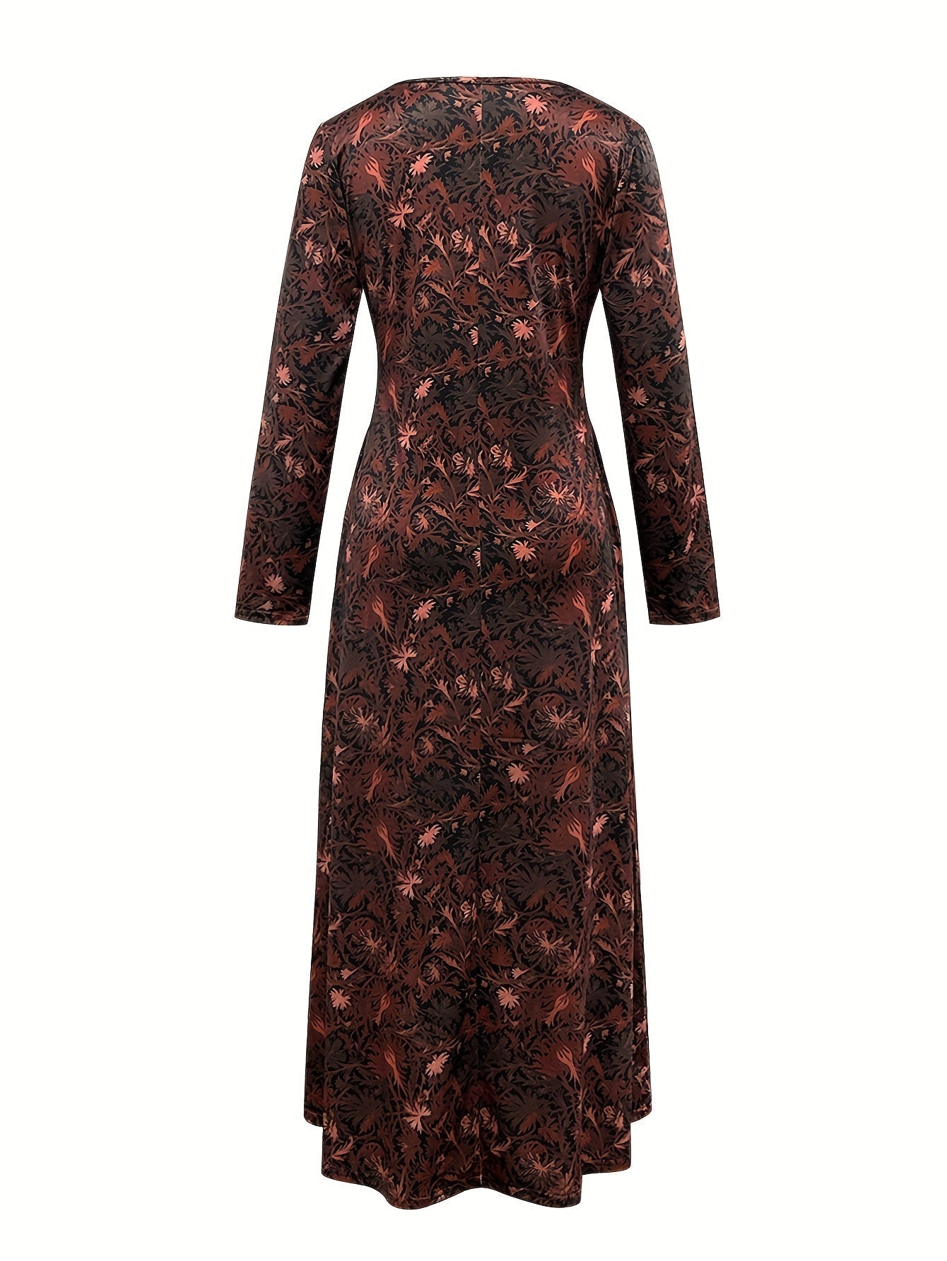 Kendal floral maxi dress for women by THE WHITMORE FAMILY, featuring colorful floral pattern and flowing fabric.