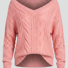 Women’s oversized sweater by THE WHITMORE FAMILY featuring long sleeves and ribbed cuffs, cozy and stylish for casual wear.