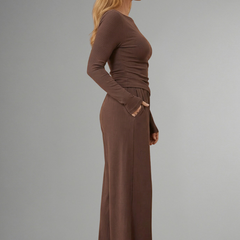 Women’s relaxed fit top and trousers set with long sleeves by THE WHITMORE FAMILY, casual and comfortable for everyday wear.