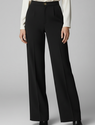 Women’s high-waist palazzo trousers with wide legs from THE WHITMORE FAMILY, shown in a stylish, flowy fit.