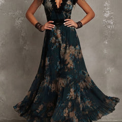 Gillian™ Maxi Dress by THE WHITMORE FAMILY, lightweight flowy fabric, sleeveless design, and ankle-length silhouette.