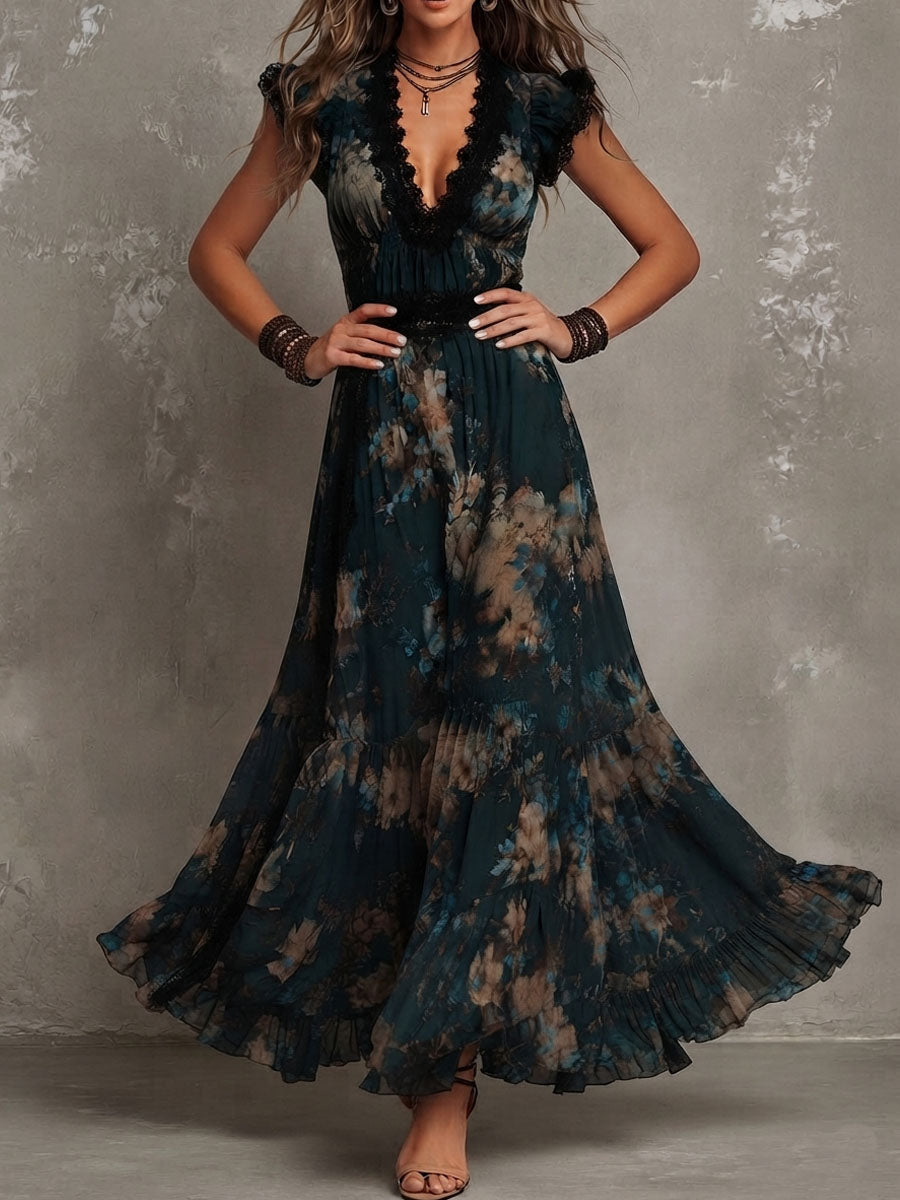 Gillian™ Maxi Dress by THE WHITMORE FAMILY, lightweight flowy fabric, sleeveless design, and ankle-length silhouette.