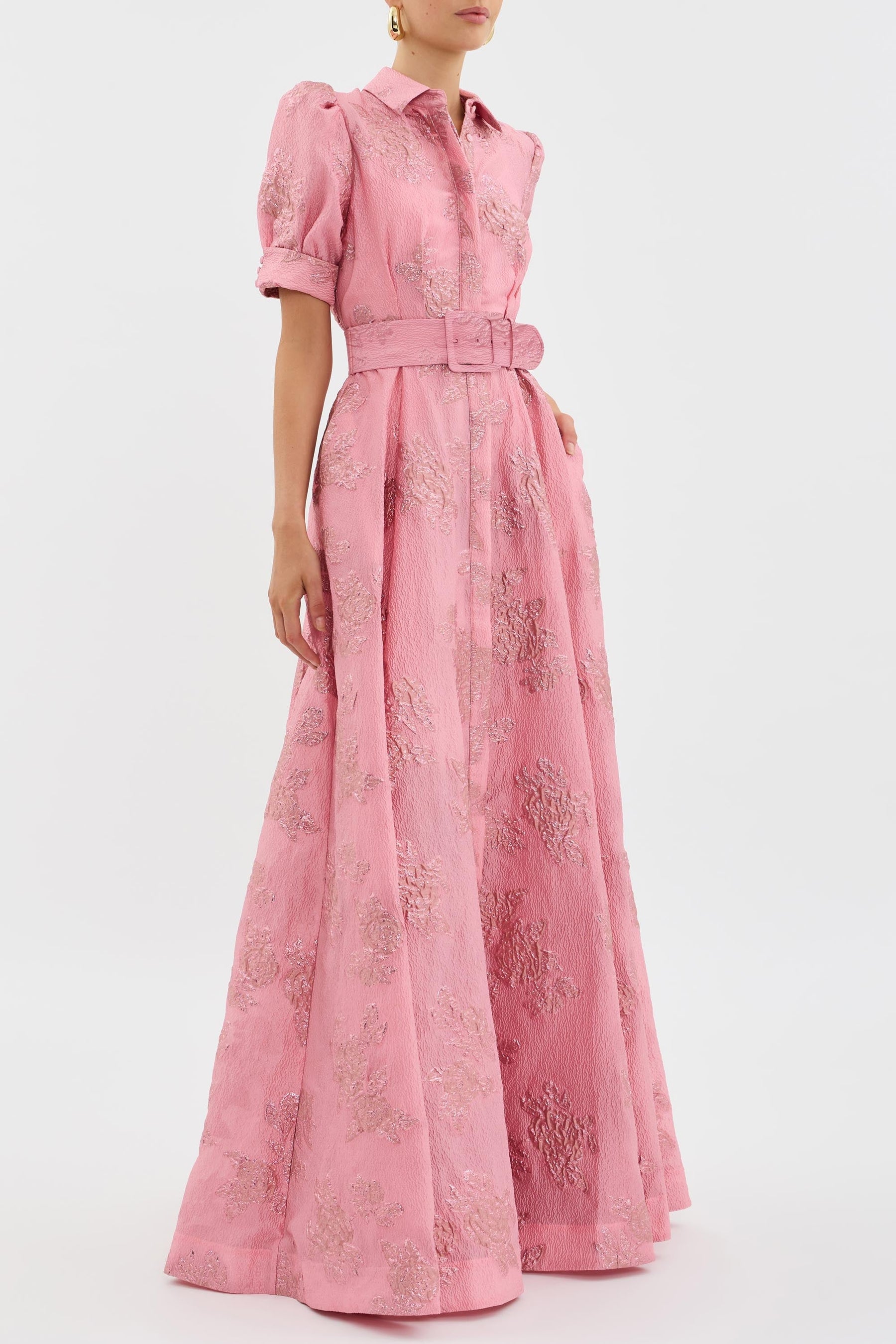 Aria dress with short puff sleeves by THE WHITMORE FAMILY, featuring a stylish and elegant design for casual or semi-formal wear.