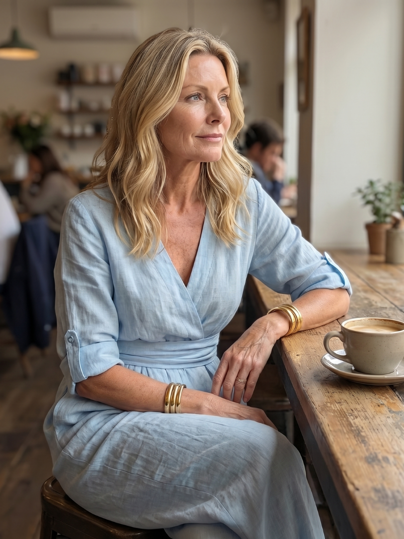 Yellow Wanda cross-front wide-leg jumpsuit by THE WHITMORE FAMILY, featuring a stylish front design and flowing wide-leg silhouette.