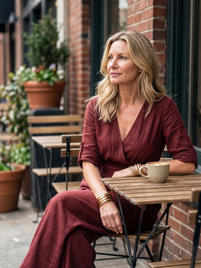 Yellow Wanda cross-front wide-leg jumpsuit by THE WHITMORE FAMILY, featuring a stylish crossover top and flowy wide-leg pants.