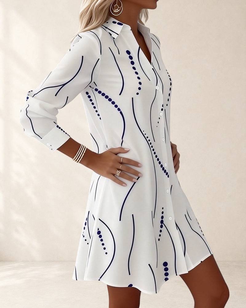 Wavy collar dress shirt by THE WHITMORE FAMILY featuring a stylish striped pattern and classic fit.